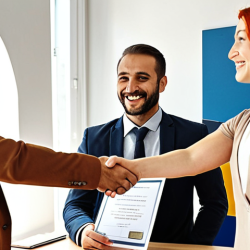 Home 14 **Image Prompt:** A confident consultant, smiling warmly, shaking hands with a diverse client group in a modern, sunlit office in Istanbul. Certificate diplomas (CBT, EMDR, Intercultural Counseling) are subtly displayed on the wall behind. The overall feeling is professional, trustworthy, and culturally sensitive. Focus on warm, inviting colors.